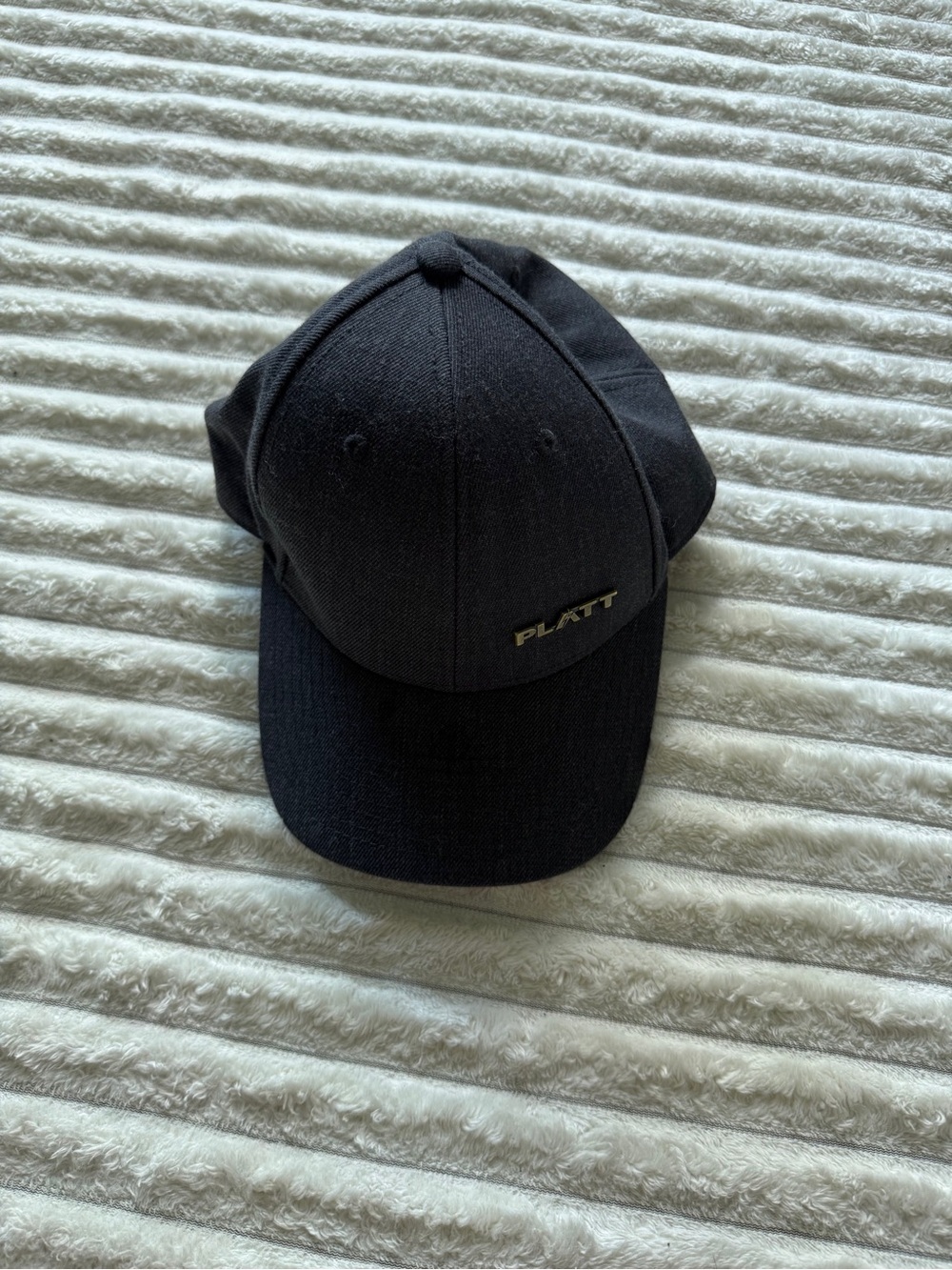 Platt Black Adjustable Baseball Cap Hat w/ PLATT Logo Unisex Adults One Size